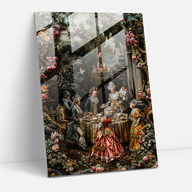 Mannerism Glasbild - Opulente Barockszene - Glasbild Kunst Wohnkultur