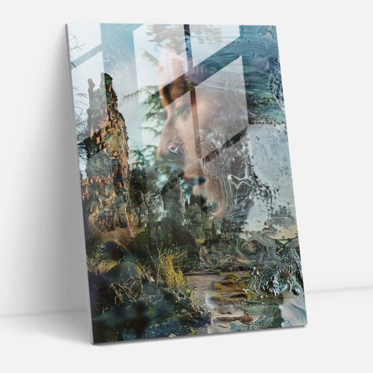 Mannerism Glaskunst - Surreales Manneristisches Landschaftsbild - Wanddekoration Mannerismus Manneristische Landschaft