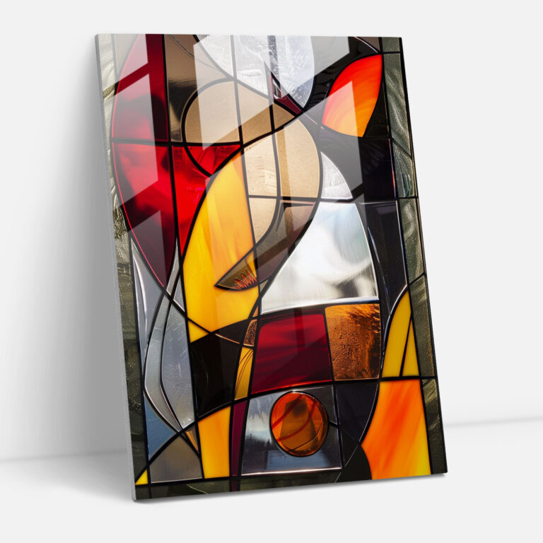 Mannerism Glas Kunst - Abstrakte Manneristische Komposition - Mannerismus Wohnkultur Glasbild