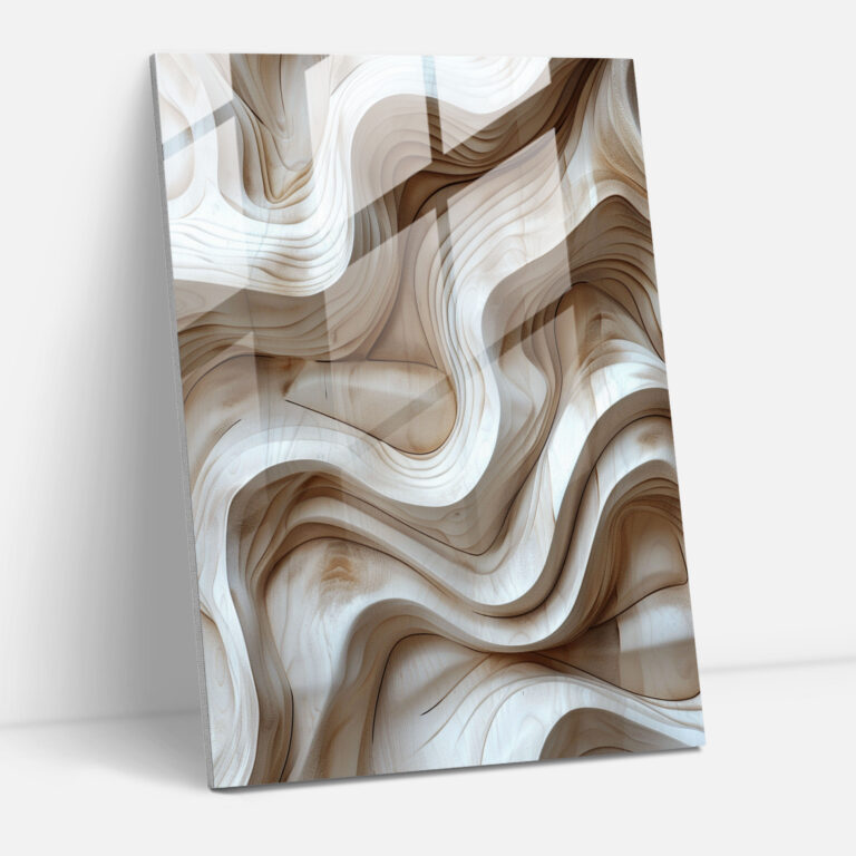 Mannerism Wanddekoration - Fließende Linien - Glasbild