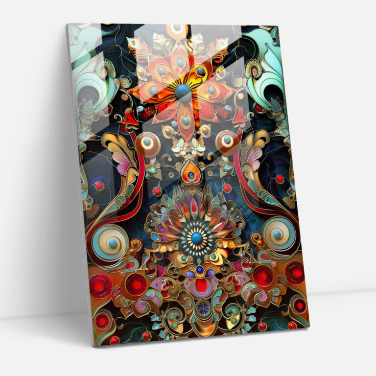 Mannerism Glasbild - Verspielte Muster und Feine Details - Wanddekoration