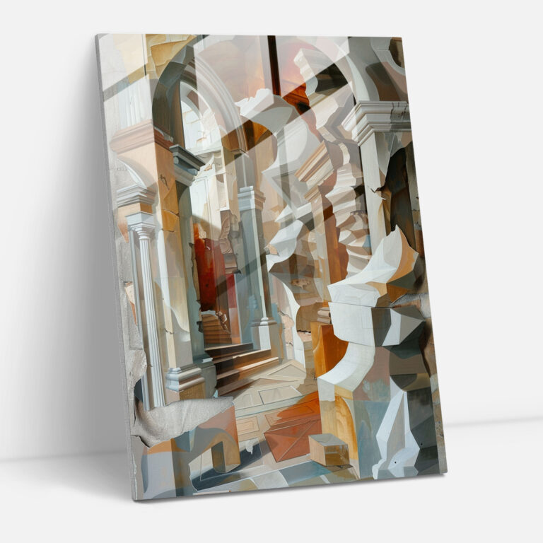 Mannerism Wanddekoration - Verzerrte Perspektiven und Surreale Elemente - Glasbild Leinwandbild