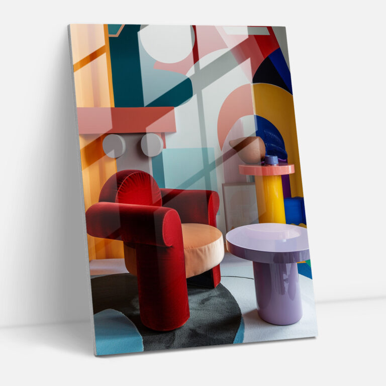 Mannerism Wohnkultur - Verspielte Farbkombinationen und Abstrakte Formen - Leinwandbild Glasbild
