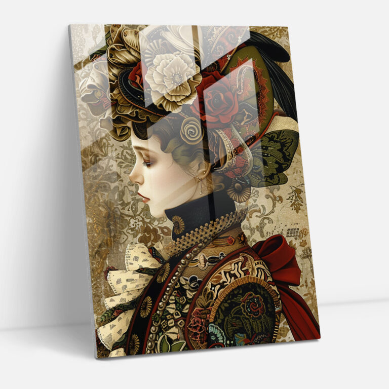 Mannerism Glasbild - Farbenfrohe Eleganz - Moderne Wanddekoration