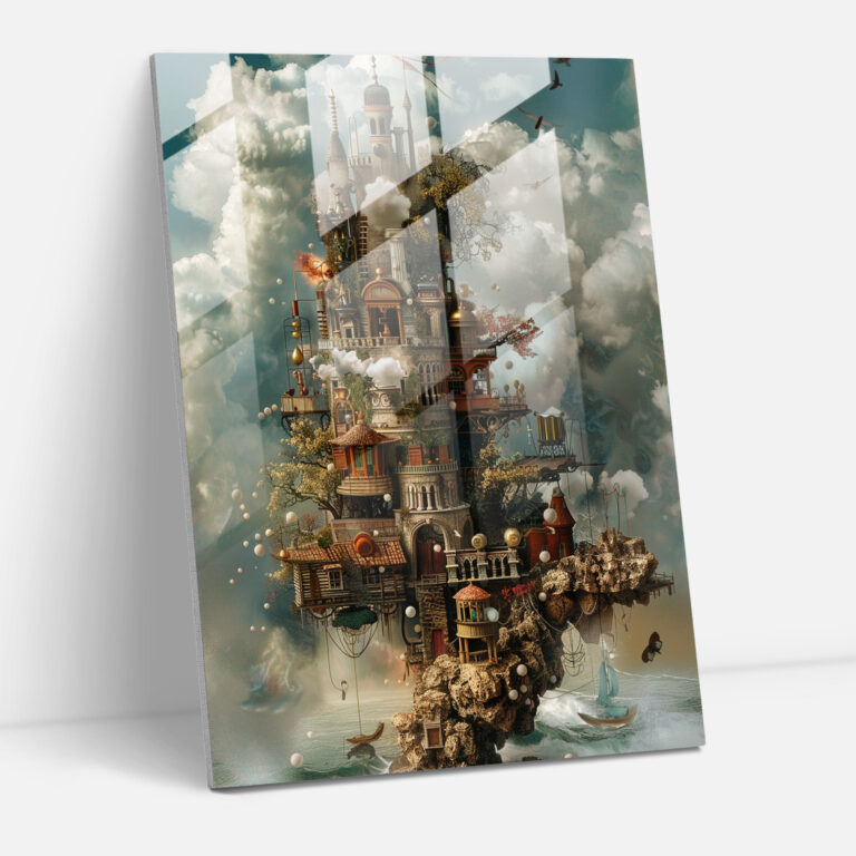 Glasbild Mannerism - Verspielte Träume - Moderne Kunst Wohnkultur