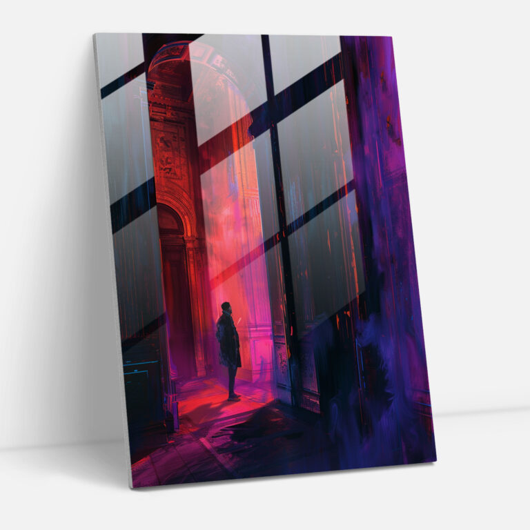 Glasbild mit Manierismus - Modernes Kunstwerk