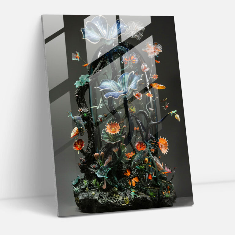 Manneristische Fantasie-Motive Glasbild - Mannerismus Wanddekoration Moderne Kunst Verzaubernd