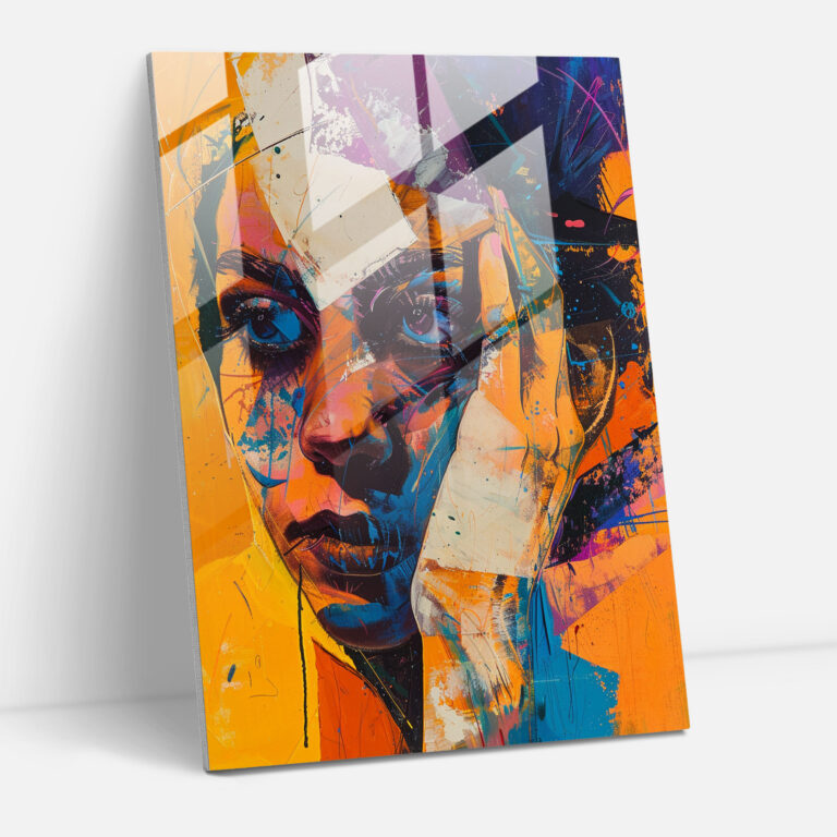 Lebendiges Manierismus Glasbild - Moderne Kunst Glas Wandkunst