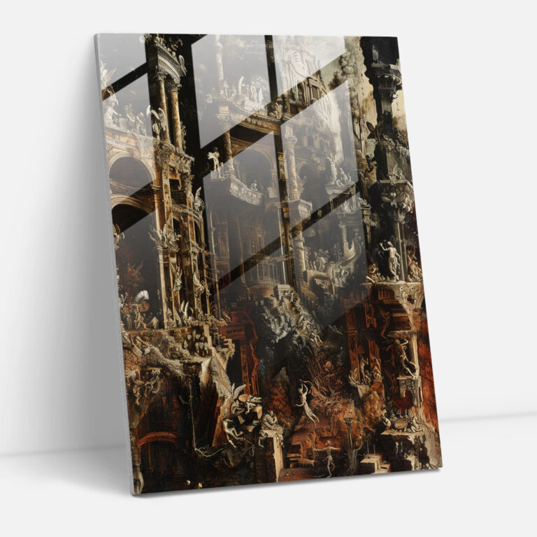 Glasbild im Stil des Manierismus - Glasbild Wanddekoration