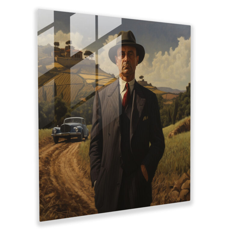 Flüsternde Schatten Glasbild - Glaswandkunst für Zuhause Dekoration und Wanddekor - Impressionistische Glas Kunst