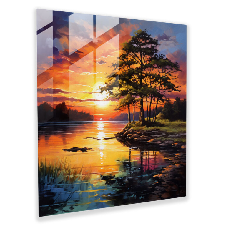 Strahlendes Glasbild: Abendliche Serenade