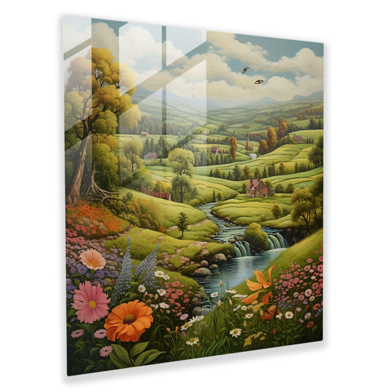 Glasbild Naturidylle Aussicht