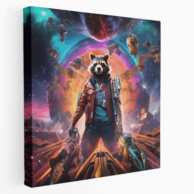 Digitales Kunst Leinwandbild Cosmic Guardians