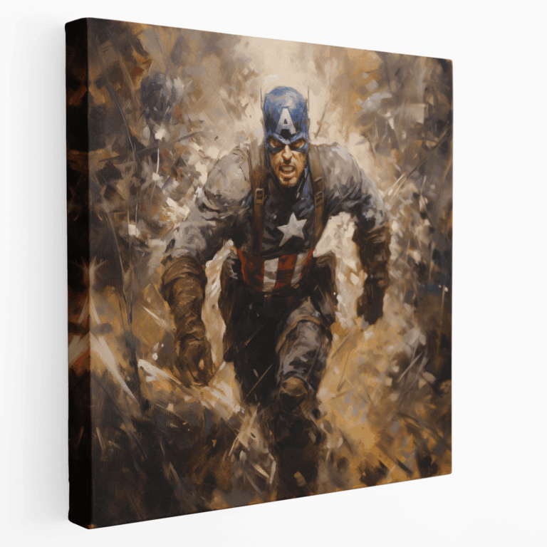 Impressionistisches Captain America Leinwandbild