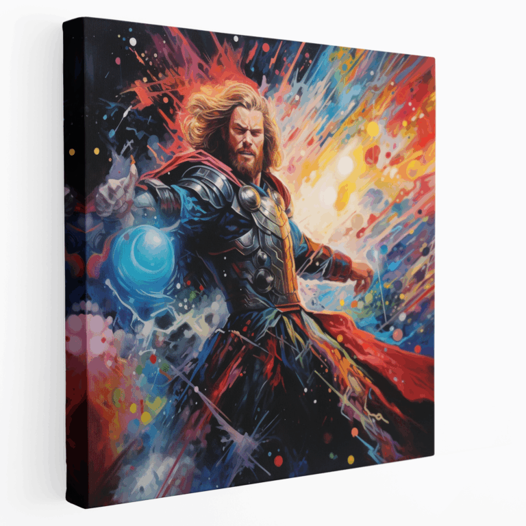 Abstraktes Thor gegen Loki Leinwandbild