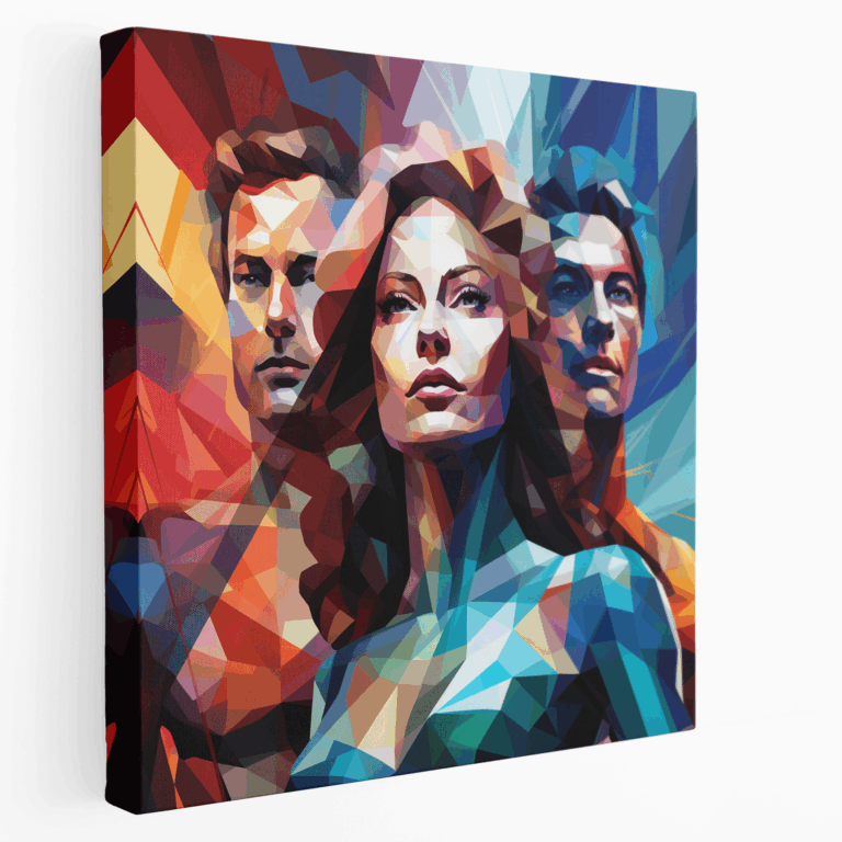 Fantastisches geometrisches Fusion-Abstrakt Leinwandbild