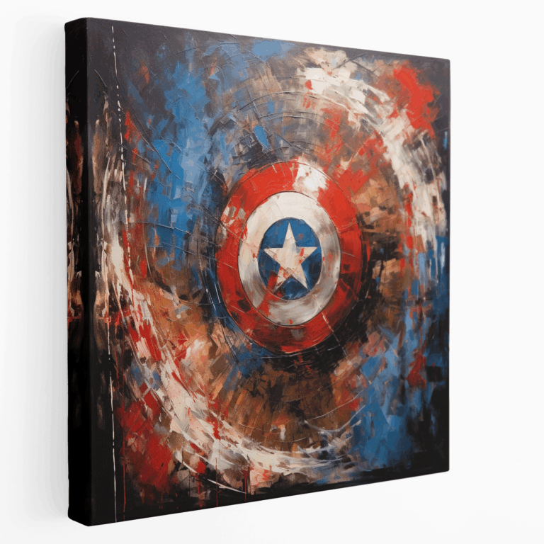 Captain America Abstraktes Kunst Leinwandbild