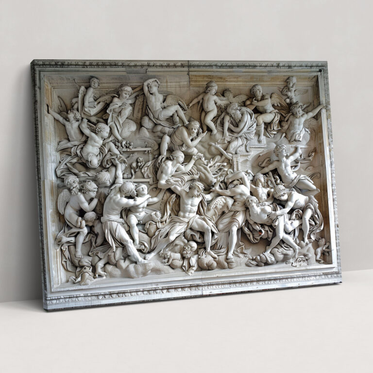 Michelangelo Leinwandbild - Dramatische biblische Szenen - Wanddekoration Leinwand Druck