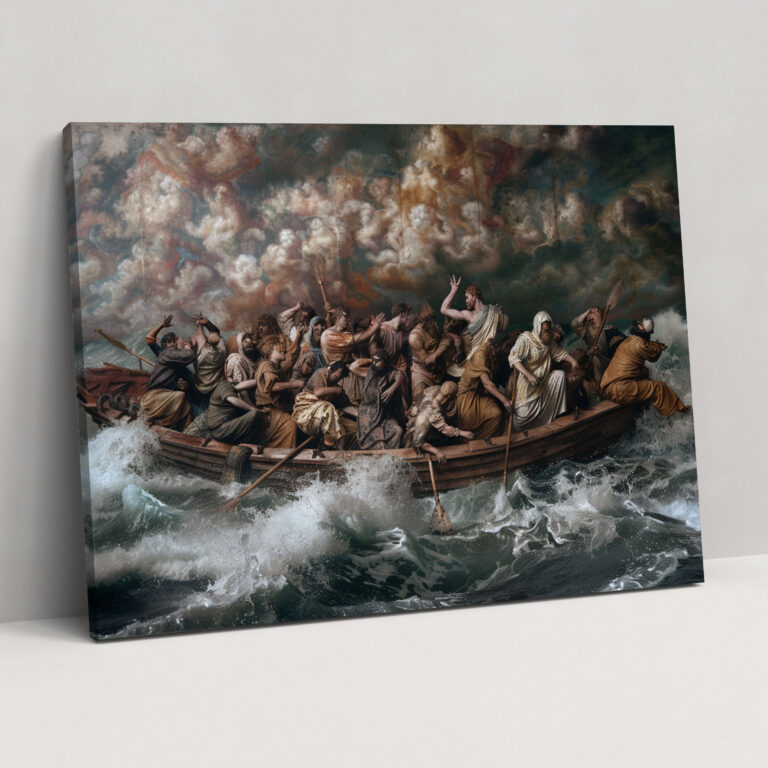 Michelangelo Deluge Leinwandbild - Wanddekoration Leinwanddruck Wohnkultur