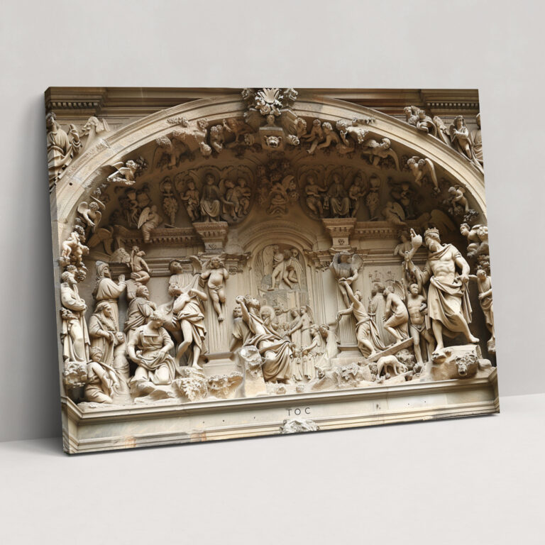 Michelangelo Majestätisches Biblisches Leinwandbild - Michelangelo Leinwandkunst Wandkunst