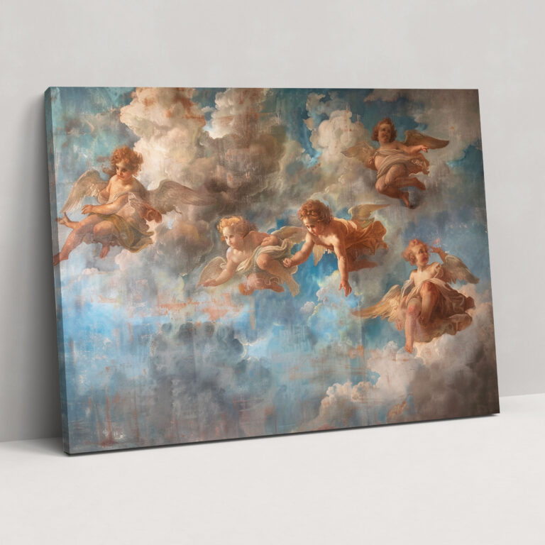 Michelangelo Wanddekoration - Engelhafte Figuren Leinwandbild