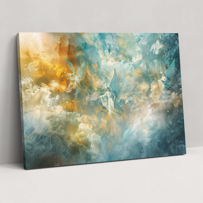 Engelwesen Wandkunst von Michelangelo - Heimdekoration Wandkunst Leinwand