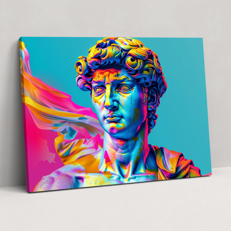 Lebendige Renaissance Michelangelo Wandkunst - Leinwandbild Wohnkultur