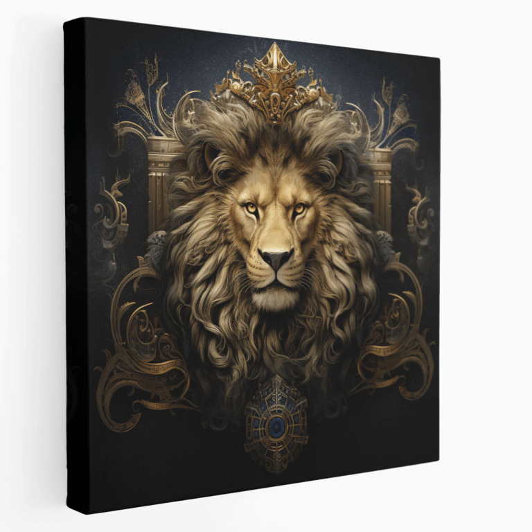 Leinwandbild mit Löwenheraldik