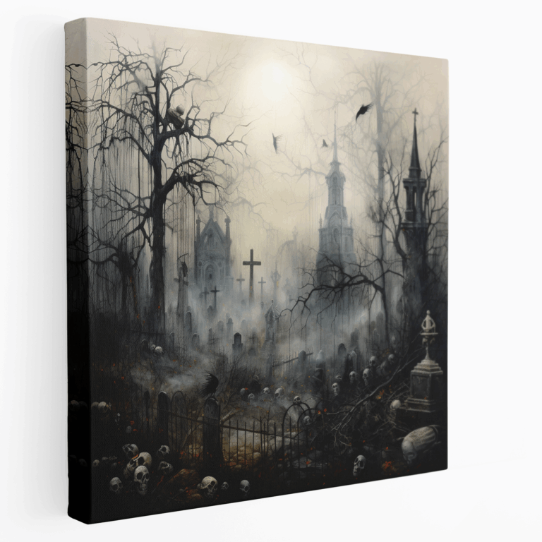 Mystischer Friedhof Leinwandbild