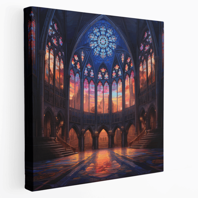 Leinwandbild Mittelalterliche Kathedrale