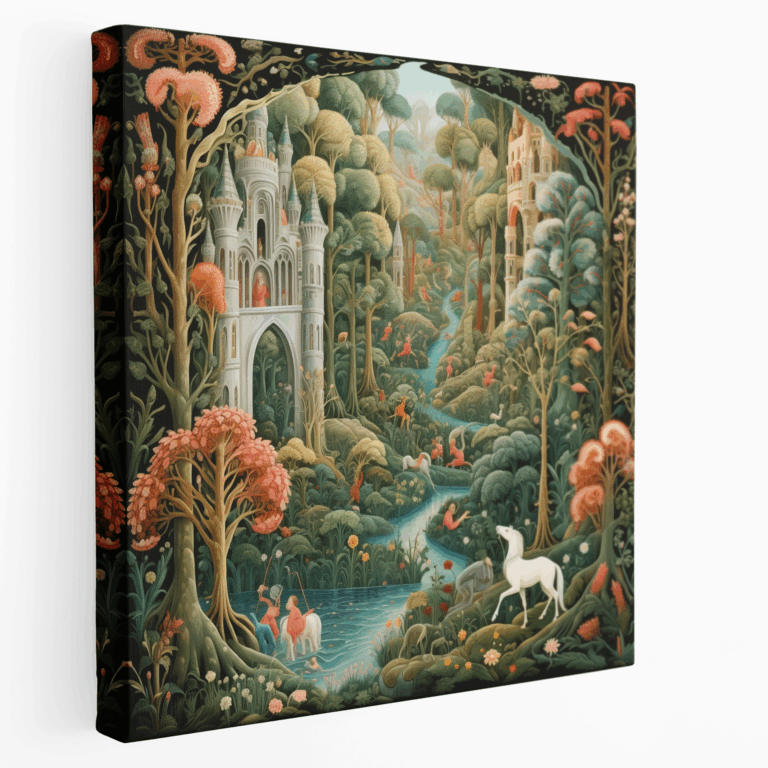 Mystisches Waldmanuskript Leinwandbild