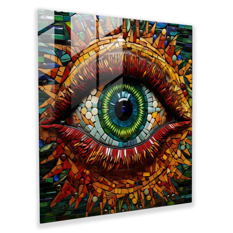 Medusa Glasmosaik - Handgefertigte Fliesen Kunst aus Glas