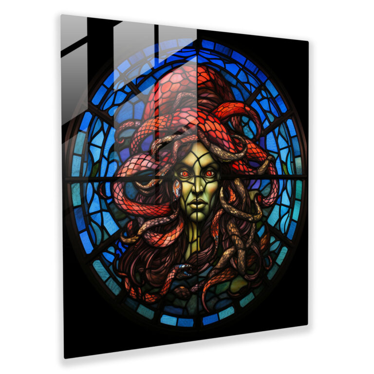 Medusa Glaswandkunst - Moderne Kunst Glaswandkunst