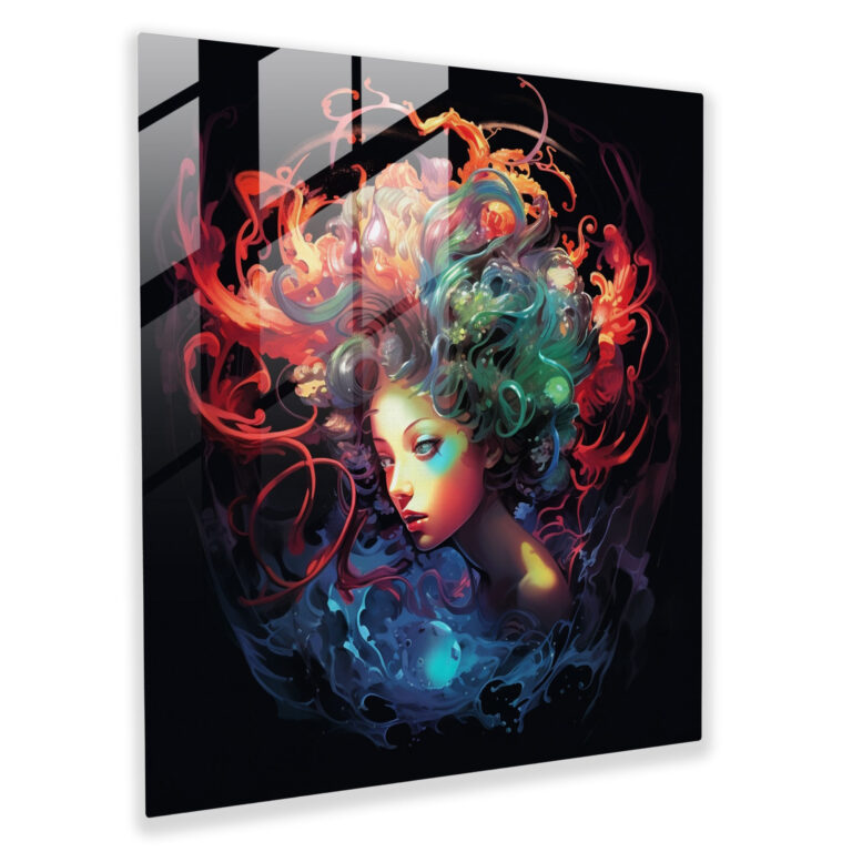 Glasbild Unterwasser-Surrealismus Medusa - Wanddekoration