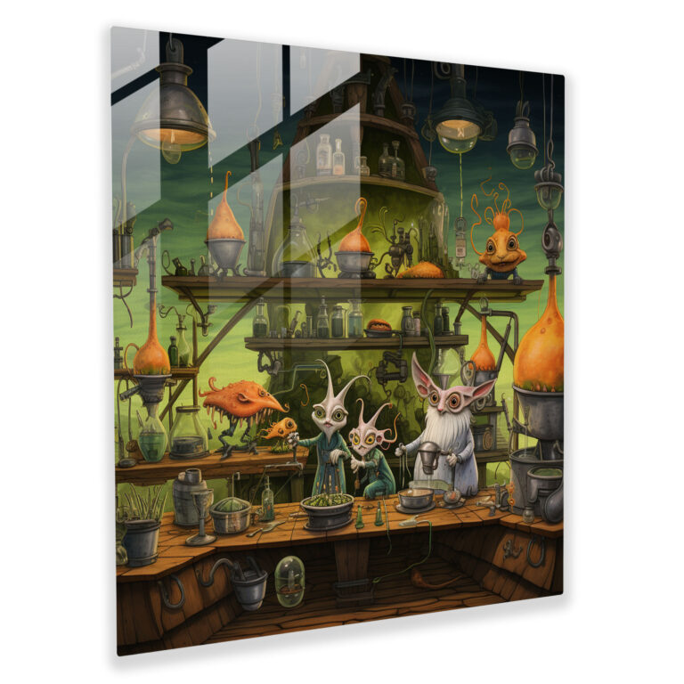 Glasbild Medizinisches Labor - Medizin Moderne Kunst Medizinisches Labor Glaskunst