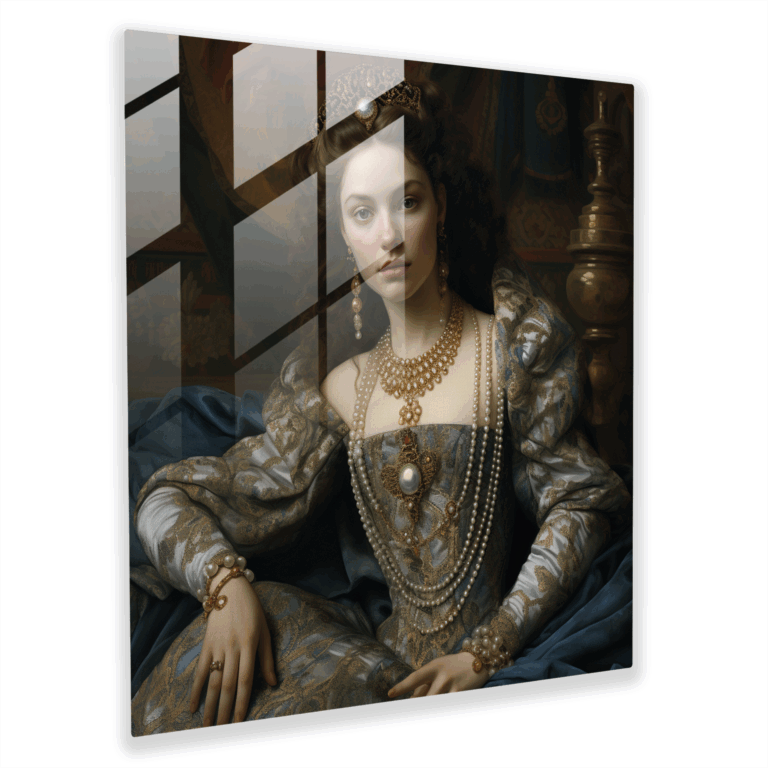 Glasbild Renaissance Prunk Wanddekoration