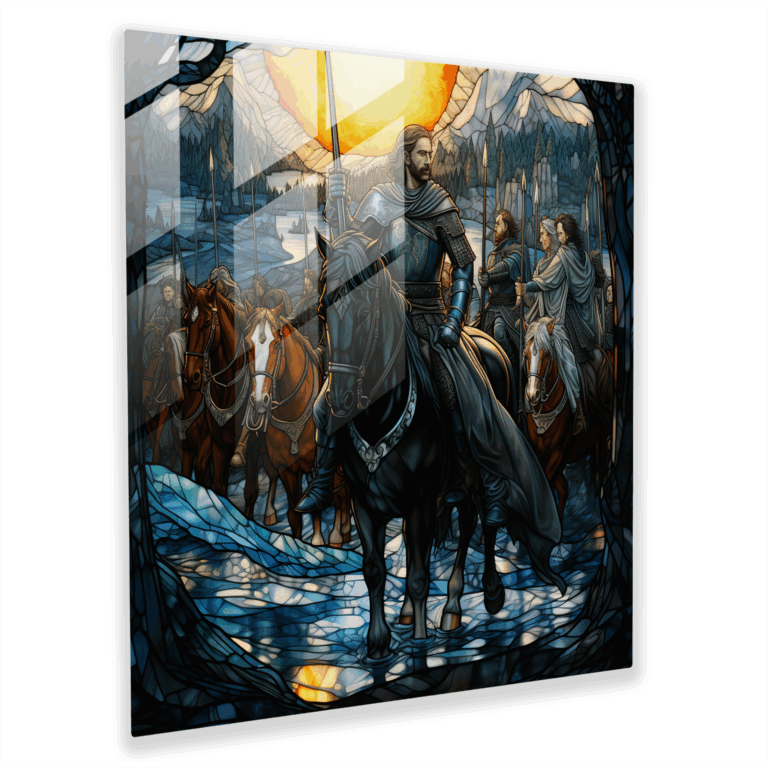 Glasbild Legendenhafte Quest - Artus-Sagen