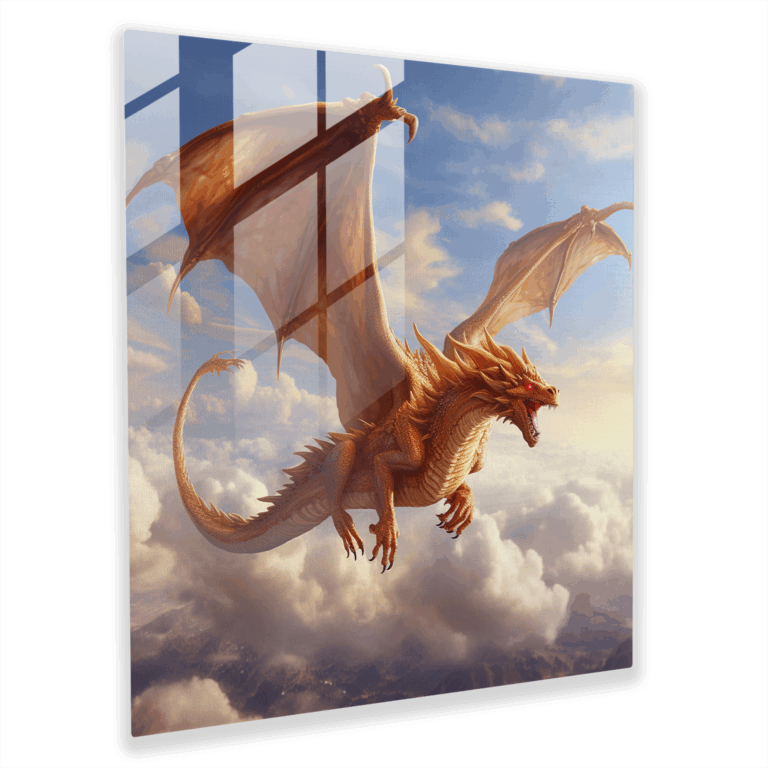 Glasbild Majestic Drakon