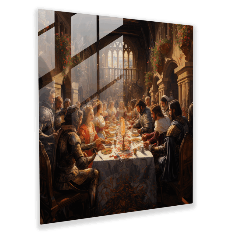 Elegantes Renaissance Fest Glasbild