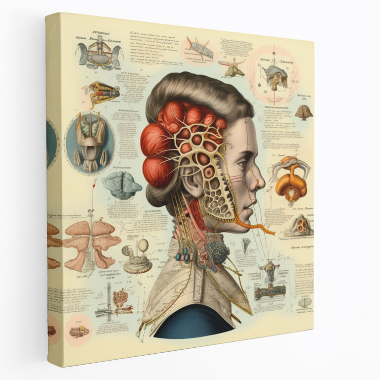 Anatomie der Medizin Leinwandbild - Medizin Wandkunst Leinwand Wandkunst Anatomische Strukturen.
