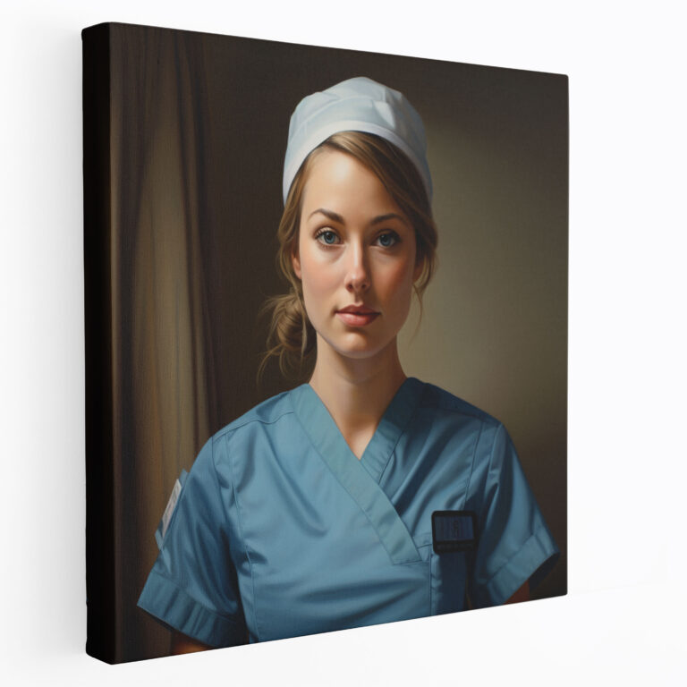 Leinwandbild Hingabe der Krankenschwester - Medizin Krankenschwester Dekoration für Zuhause Leinwand Wandkunst