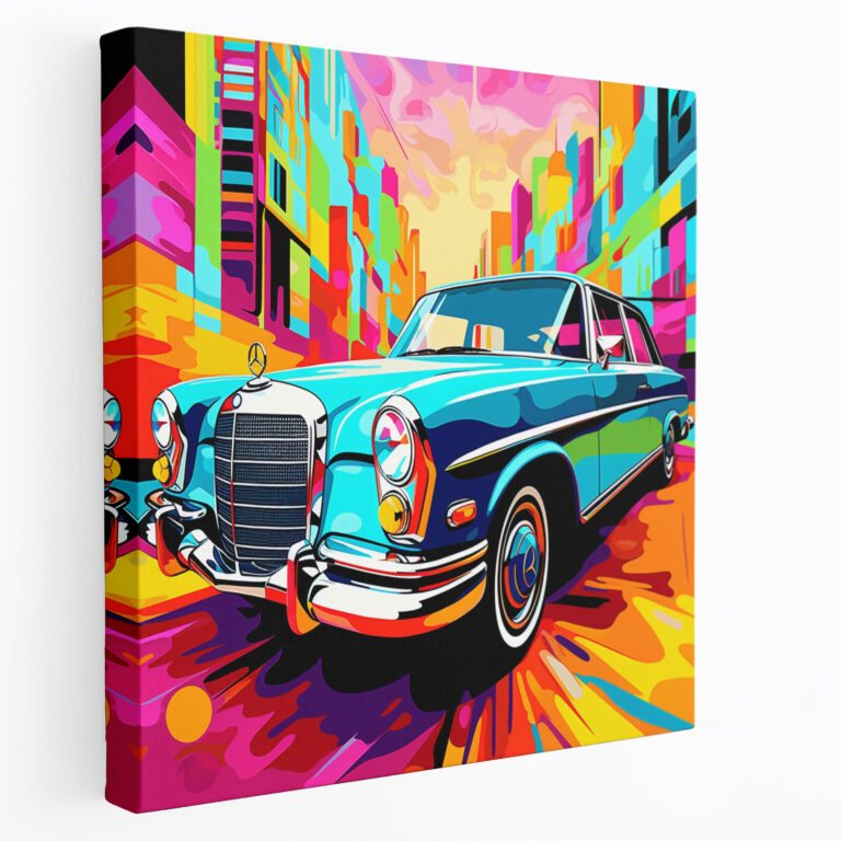 Mercedes Pop Art Wanddekoration - Mercedes lebendige Farben Wohn-Dekoration Wanddekoration