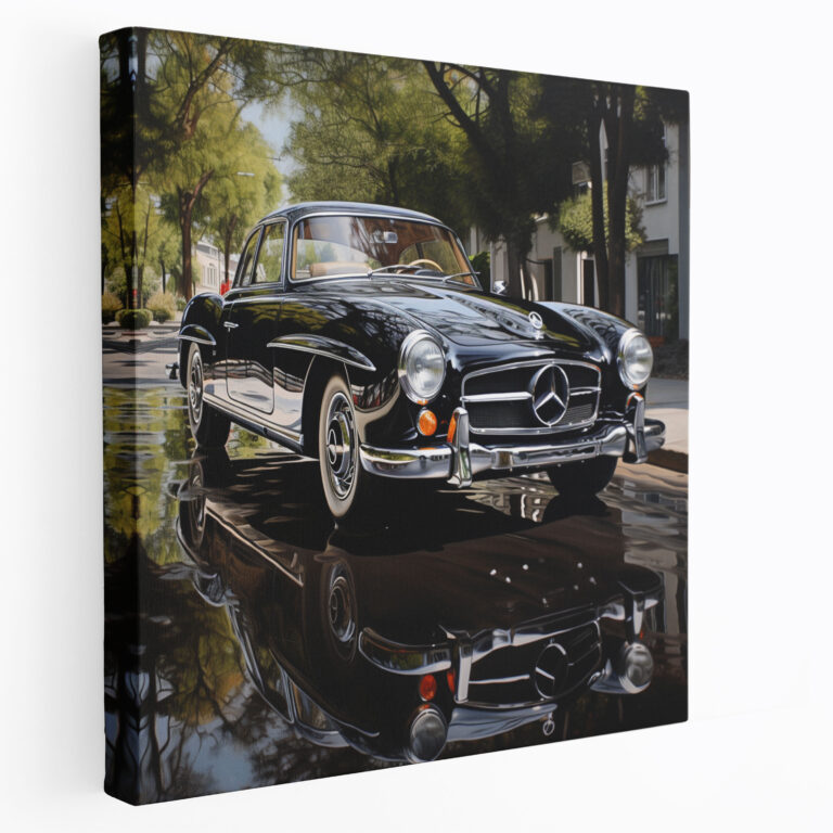 Realistisches Mercedes Leinwandbild - Mercedes Leinwandbild realistisches Porträt Wohnkultur