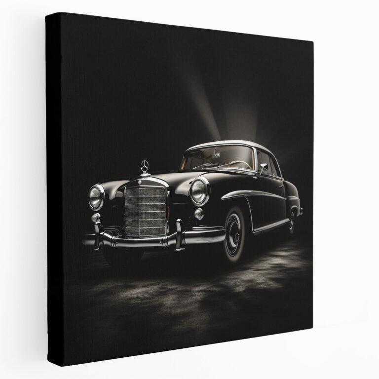 Mercedes Wandkunst - Leinwandbild Wanddekoration für Auto-Enthusiasten