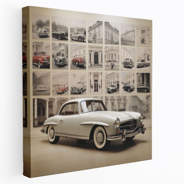 Mercedes Wandkunst - Leinwandbild Markenevolution