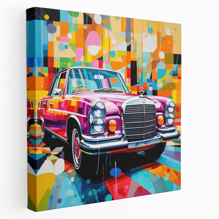 Mercedes Wandkunst - Leinwandbild Wohnkultur lebendige Farben