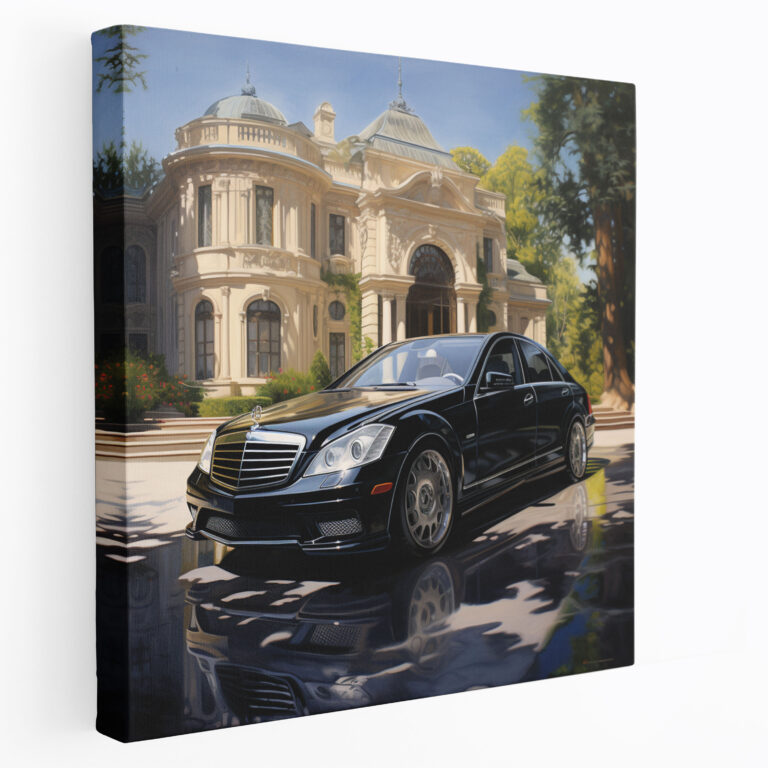 Mercedes Wanddekoration - Leinwandbild Luxus Auto