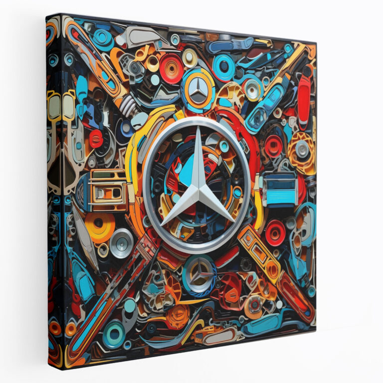 Mercedes Leinwandbild - Mercedes Leinwand innovatives Design kreative Dekoration