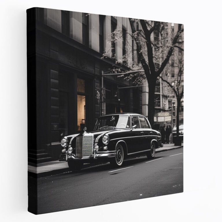 Mercedes Leinwandbild - Elegant in der Stadt - Zeitlos