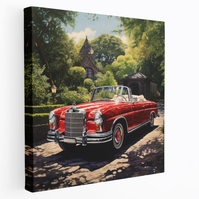 Mercedes Leinwandbild - Realistisches Ölgemälde Wandkunst - Mercedes Eleganz Zauberhaftigkeit Wandkunst